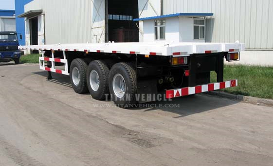 TITAN VEHICLE 40ft flatbed truck trailer load capacity 40 ton /60 ton flatbed trailer for sale supplier