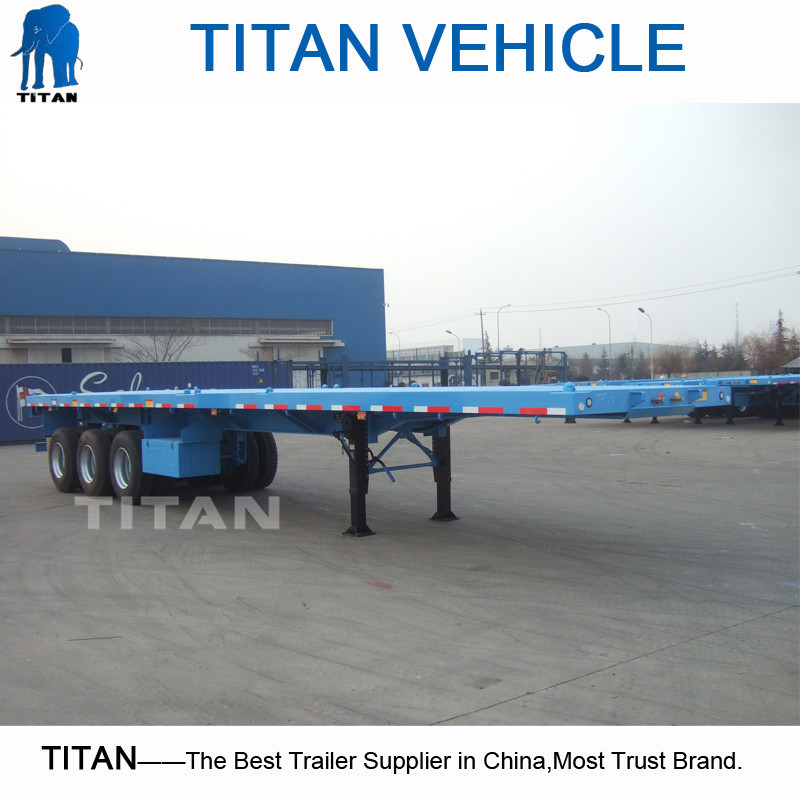 TITAN 3 axle container flatbed semi-trailer for sale supplier