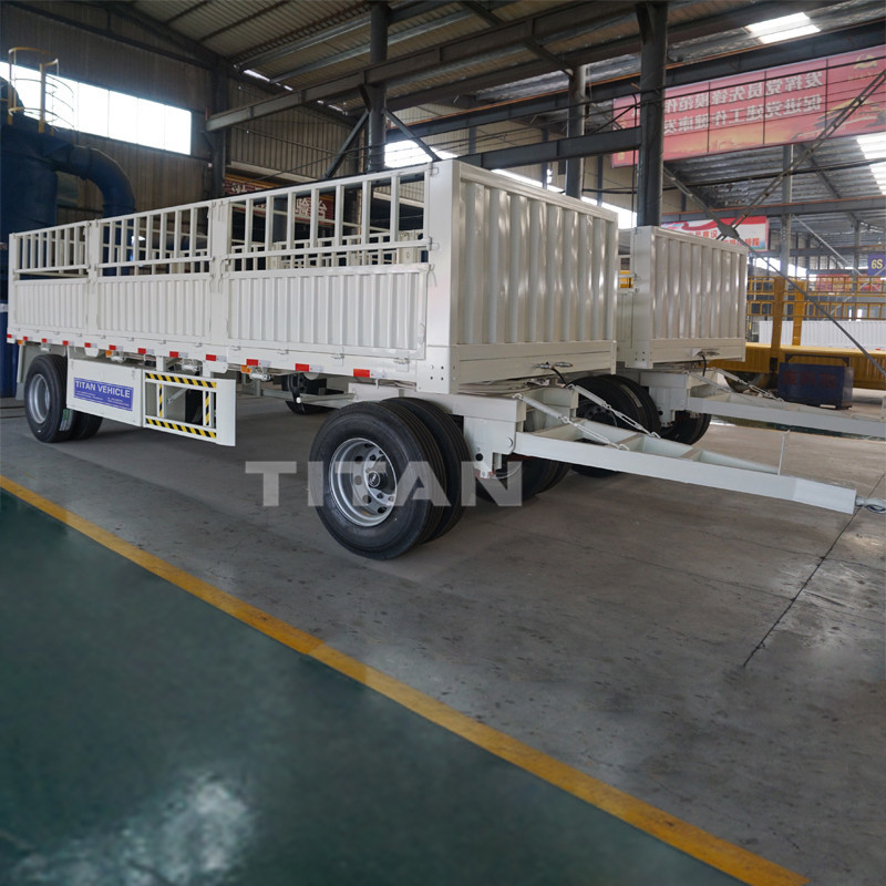 2 axle titan drawbar semi trailer titan fence full trailer supplier