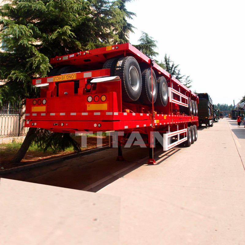 3 axles 40ft 40 tons capacity flatbed trailers for sale supplier