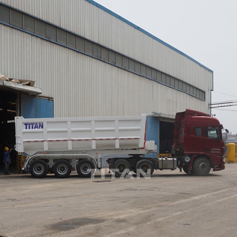 tipping trailers TITAN high quality semi dump trucks benne semi remorque for sale  supplier