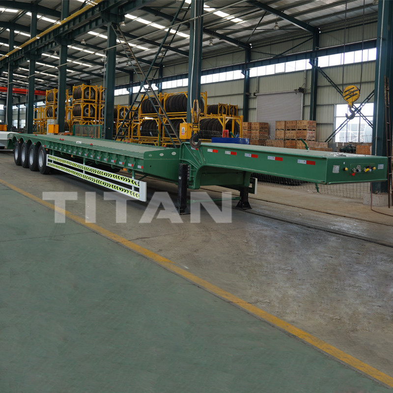 TITAN 4 essieux 80 tonne semi-remorque à lit bas commercial à vendre supplier
