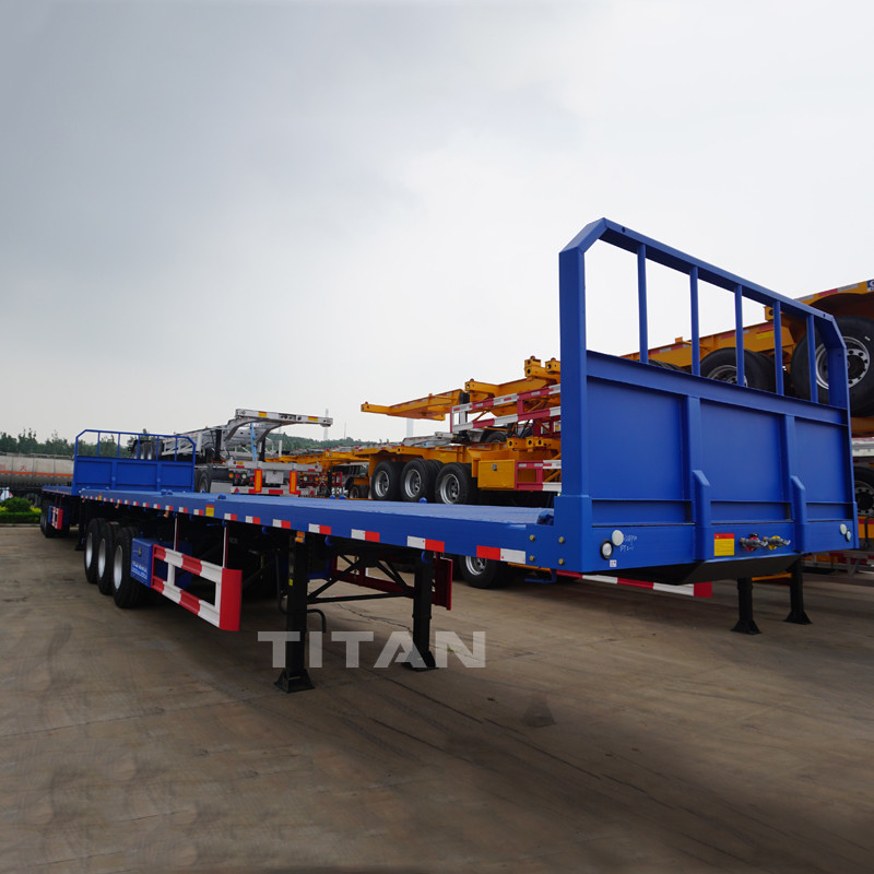 TITAN 3 essieux 40pied semi-remorque plateau à vendre en haute supplier