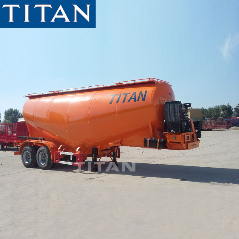 TITAN 2 axles 25CBM~30CBM  bulk cement trailer  Bulk transport  Aluminum dry powder  cement silo trailer supplier