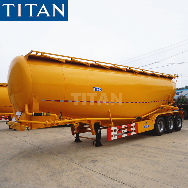 TITAN low price 3 axles cement bulker lime powder tanker truck semi trailer supplier