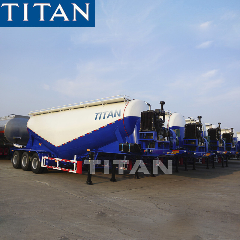 TITAN 3 axles cement bulker V type silobas cement powder tankers for sale supplier