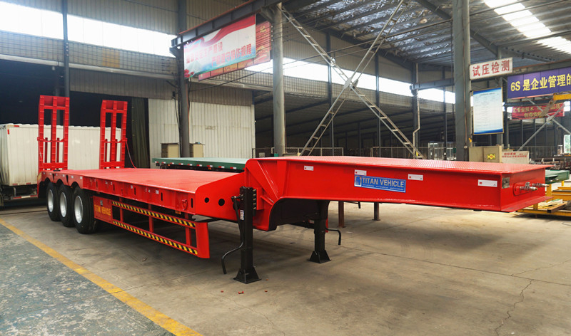 3 Axles Low bed Trailer with low bed trailer specification for sale supplier