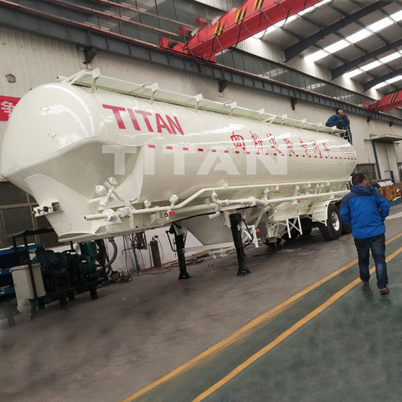 TITAN tri axle dry bulk Wheat flour Silo tankers truck trailer for sale supplier