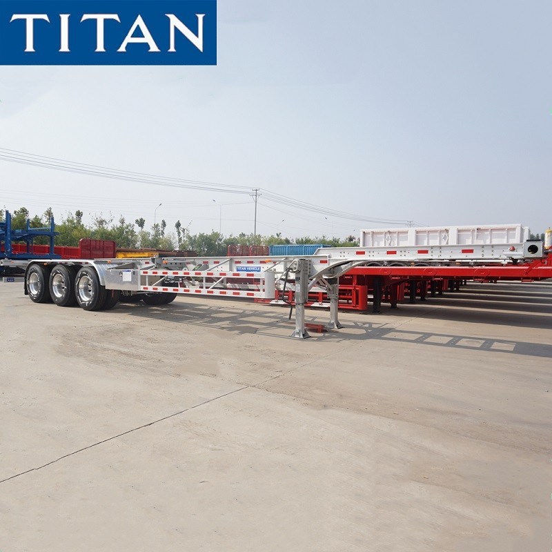 TITAN tri axle 20/40 foot container chassis trailer for sale near me