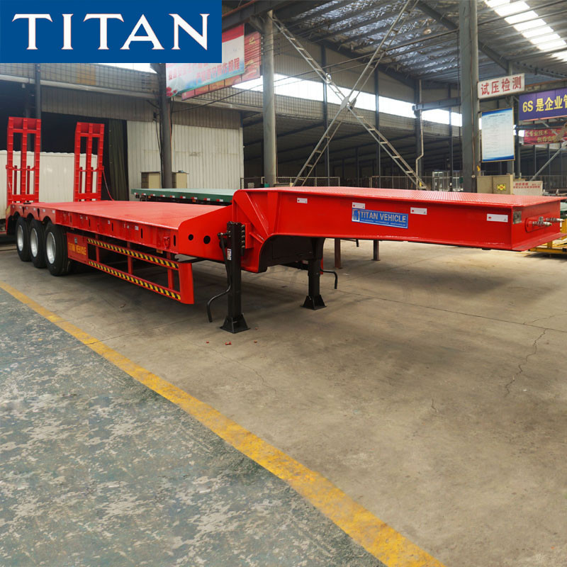 TITAN 3/4/6 axle transport excavator equipment lowbed semi trailer supplier