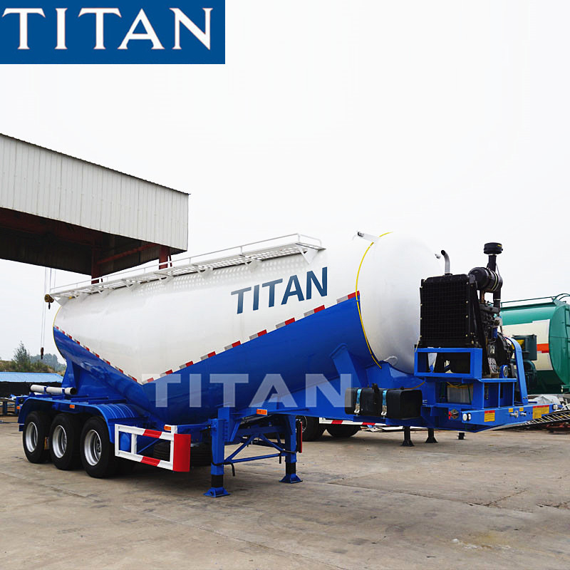 TITAN double silos payload bulk cement powder tanker trailer for sale supplier