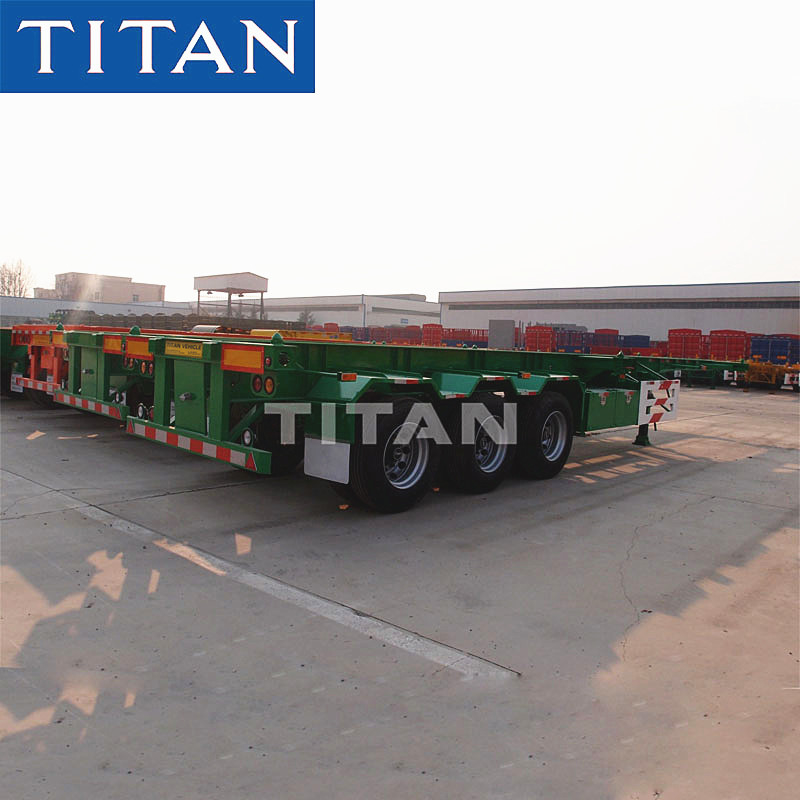 3 axle 40 foot container combo chassis coil carrier trailer-TITAN supplier