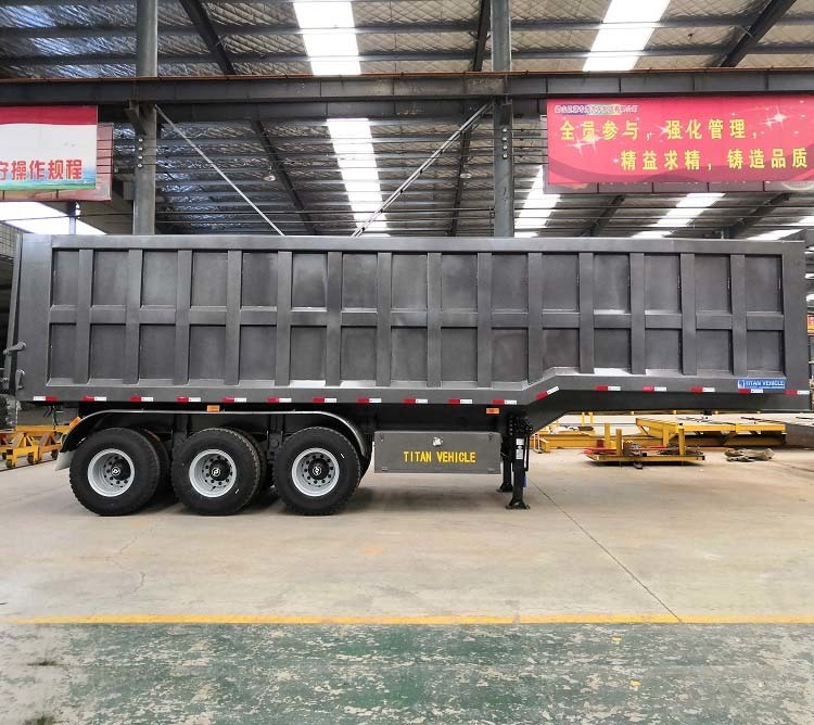 3 axle dump tipper semi trailer with 60/80 ton loading capacity supplier