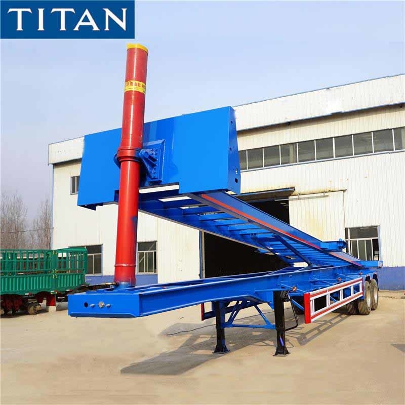 40ft Container Dump Trailer Chassis 2 Axle Semi Tipper for Sale supplier