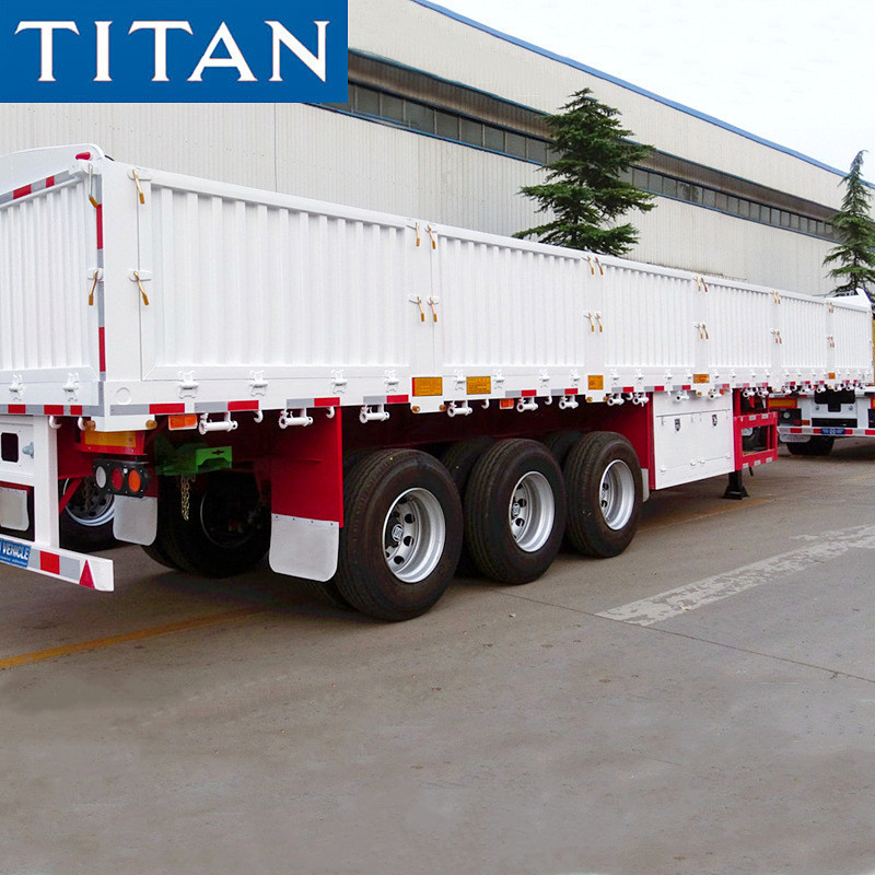 Stepwise Side Wall Truck Trailer High Sided Drop Side General Cargo Trailer for Sale supplier
