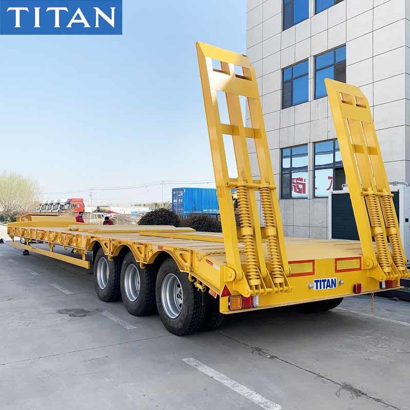 3 Axle Low Bed Truck 50 Tons Low Loader Trailers for Sale in Nigeria supplier