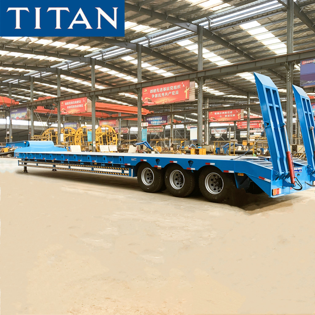 TITAN 3 axles drop deck lowbed semi trailer for sale south africa
