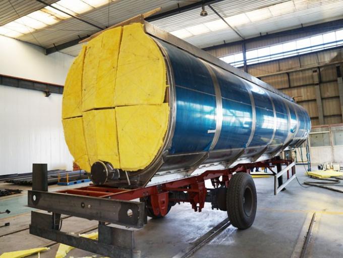 Aluminum Insulated Tanker Semi Trailer For Asphalt Edible Crude Oil