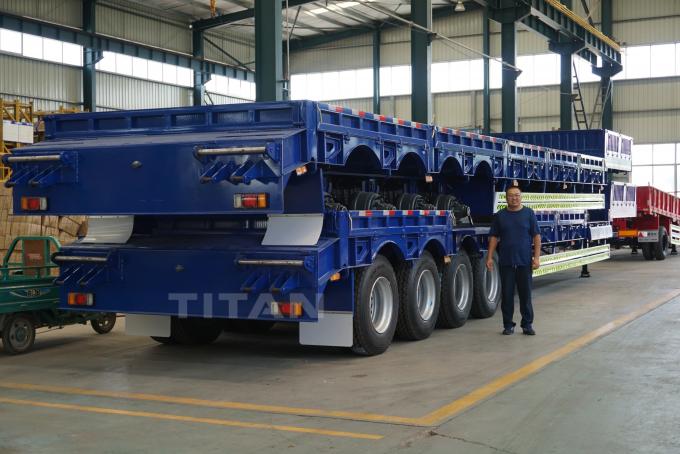 TITAN provides a heavy machine loading low loader trailer with famous accessories, product quality guaranteed.​