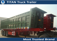 Tandem Hydraulic Tipping military Cargo Dump Semi Trailer for heavy duty transportation supplier