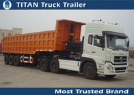Tandem Hydraulic Tipping military Cargo Dump Semi Trailer for heavy duty transportation supplier