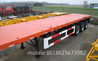 Tri - axle 40foot 45foot extendable Flatbed Semi Trailer for shipping container supplier