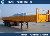 50 Tons tri - axle dry cargo Flatbed Semi Trailer For Container Transport supplier