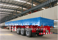 Custom semi flatbed trailers , Tri - axle 20ft 40ft flatbed container semi trailer supplier