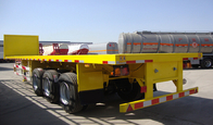 Heavy duty flat bed trailer , tri - axle 40ft semi flat trailer 40 tons supplier
