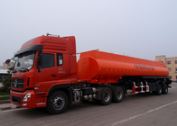 2 Axles carbon steel semi tanker trailer for diesel fuel , crude oil , petrol transportation supplier