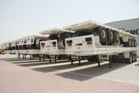 40 Foot high Flatbed Semi Trailer with 3 axles for Carry container , cement bags supplier