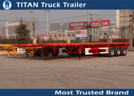 Tri axle 40ft flatbed container delivery trailer 12,500 * 2,500 * 1,560 mm supplier