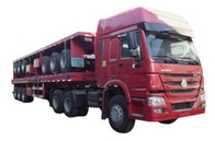 Tri axle 40ft flatbed container delivery trailer 12,500 * 2,500 * 1,560 mm supplier