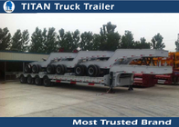 150 Ton 4 lines 8 axles lowboy Heavy Haul Trailers for Heavy construction machines supplier