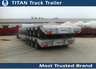 150 Ton 4 lines 8 axles lowboy Heavy Haul Trailers for Heavy construction machines supplier