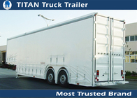 Dual Axle Enclosed 8 - 24 Cars auto transport trailers , heavy equipment trailer supplier