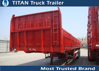 Double axles drop deck Flatbed Semi Trailer with pins and side wall detachable supplier