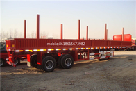 Double axles drop deck Flatbed Semi Trailer with pins and side wall detachable supplier