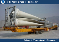 Extendable Blade Hauler Wind Blade Trailer 43 Meters / Custom flatbed trailers supplier