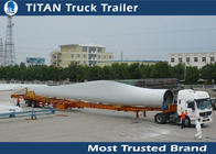 Durable Semi truck Trailer , Extendable Flatbed Trailer For Blades Transportation supplier