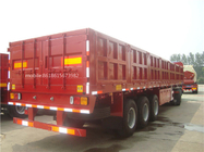 Heavdy duty 2 axles 3 axles  Flatbed Semi Trailer with high board 50 tons Payload supplier