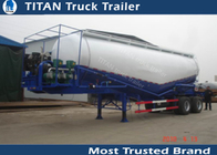 Two Axles 30cbm bulk cement trailer with diesel engine , semi trailer trucks supplier