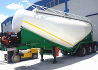 Three axles fly ash bulker cement trailer with v / w type 4mm 5mm tank thickness supplier