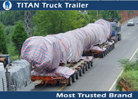 Special Transportation Hydraulic tri axle trailer Modular with Diesel Engine supplier