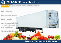 Professional 30 - 100 ton Utility refrigerated trailer vehicle -28 degrees supplier