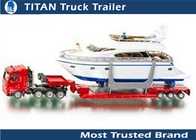 100 Ton Steel HG60 Heavy haul lowboy trailer , heavy semi boat trailer for yachts supplier