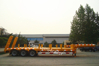 Heavy duty goose neck Low Bed Trailer with pins for transport logs or steel hoses supplier