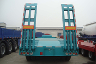 50 Tons low loader 3 axle drop deck Low Bed Trailer for vessels , boats , combine harvesters supplier