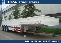 High payload tri - axle low loader semi truck trailer for excavator transportation supplier