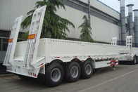 High payload tri - axle low loader semi truck trailer for excavator transportation supplier